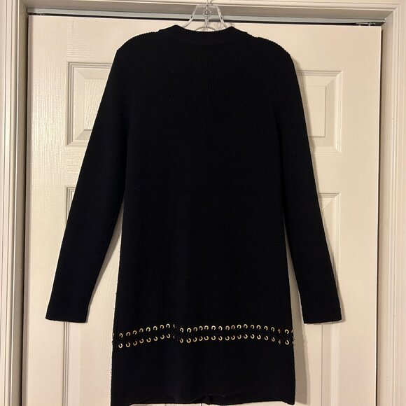 TORY BURCH Harley Sz XS S Navy Blue 100% Wool Turtleneck Long Sweater Coat Set - Picture 9 of 16
